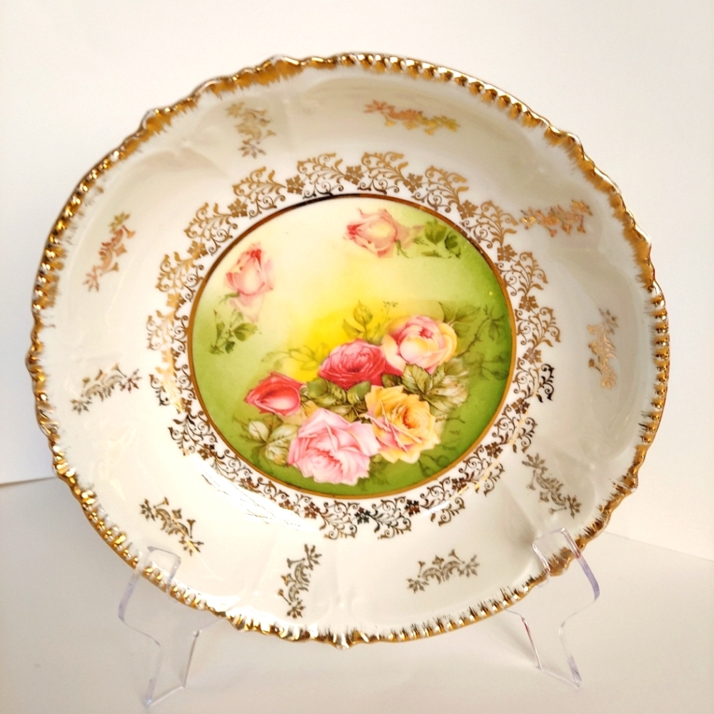 Royal Bavarian Gold Floral Bowl